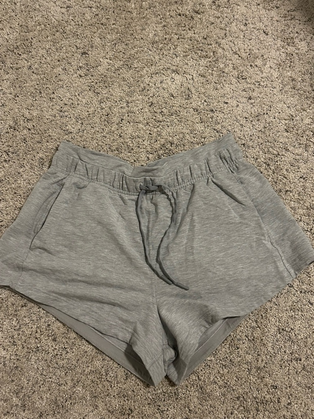 Lululemon Heather Gray Drawstring Athletic Shorts